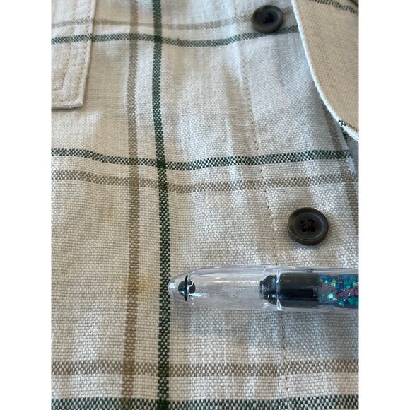 Ridgecut Toughwear tan/green plaid button workshirt elbow patch XL 100% cotton - Picture 8 of 12